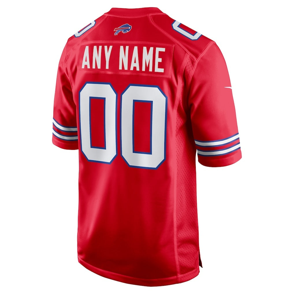 Custom B.Bills Red  Personalized Stitched Vapor F.U.S.E. Limited Jerseys