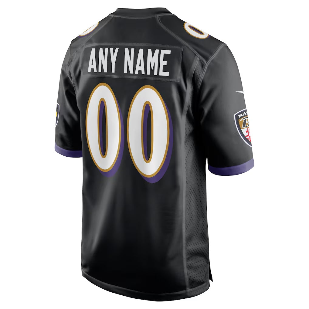 Custom B.Ravens Black Personalized Stitched Vapor F.U.S.E. Limited Jerseys