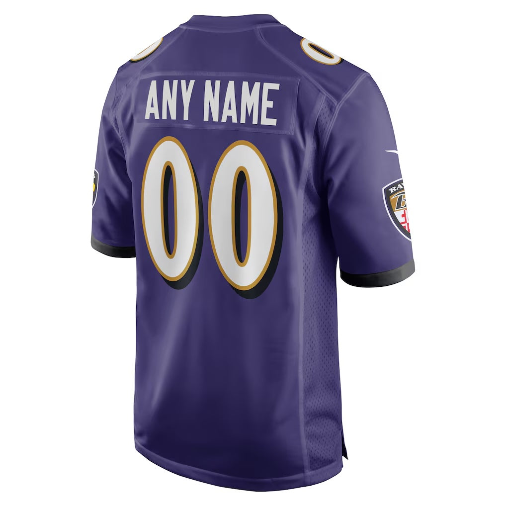 Custom B.Ravens Purple Personalized Stitched Vapor F.U.S.E. Limited Jerseys